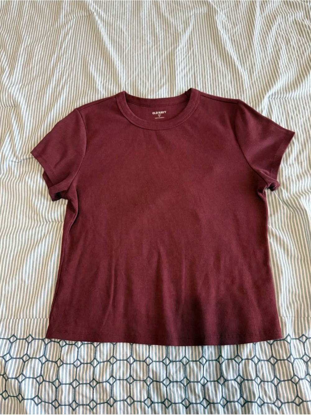 Old Navy Women's Short Sleeve Crew Neck Tee - Burgundy